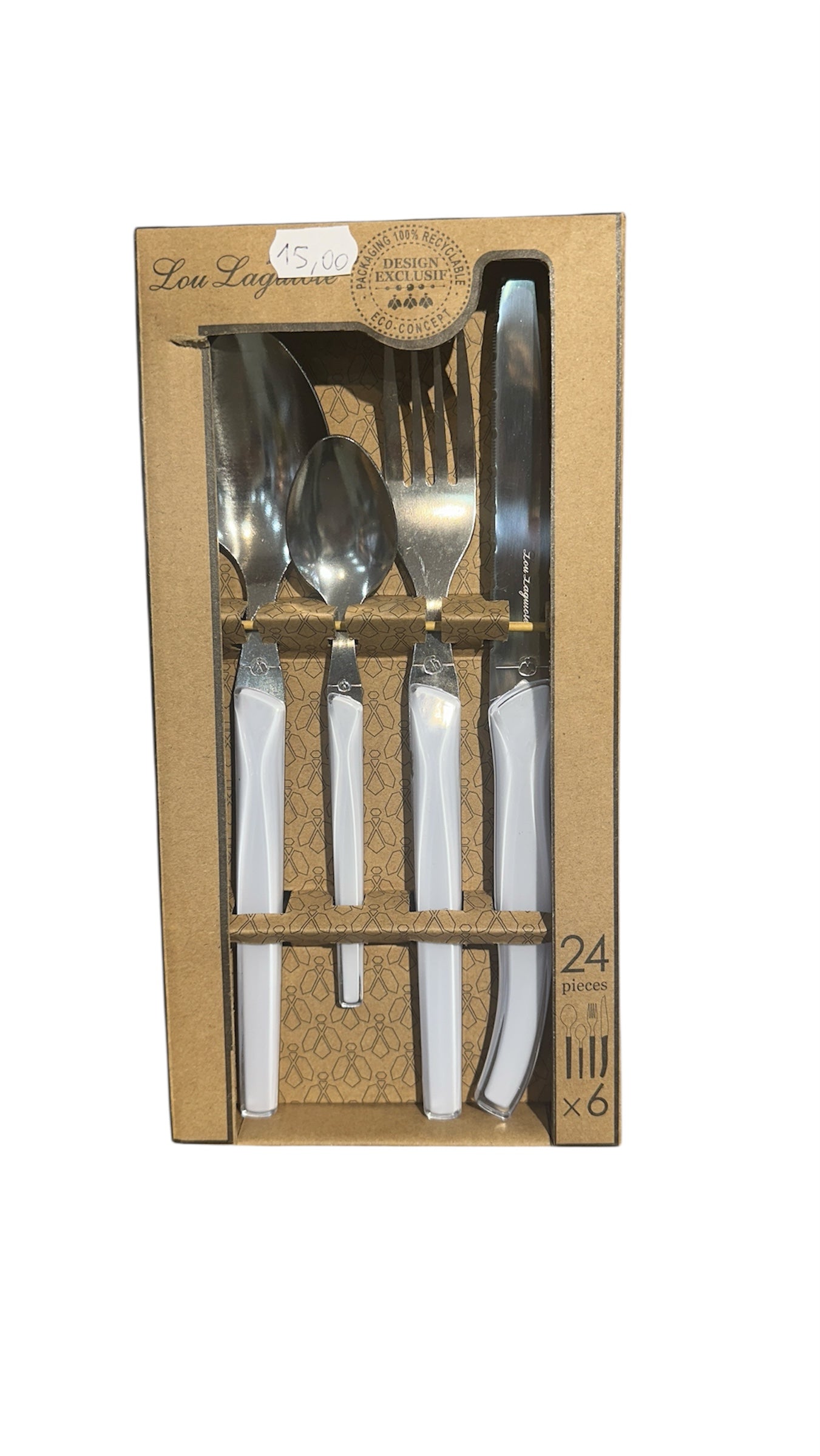 Couverts en acier inoxydable 24 pièce